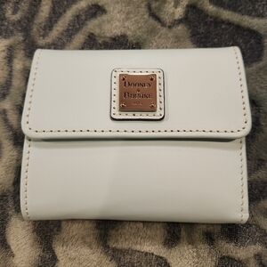 Dooney & Bourke Leather Beacon Flap Wallet, Pale Blue (NWT)